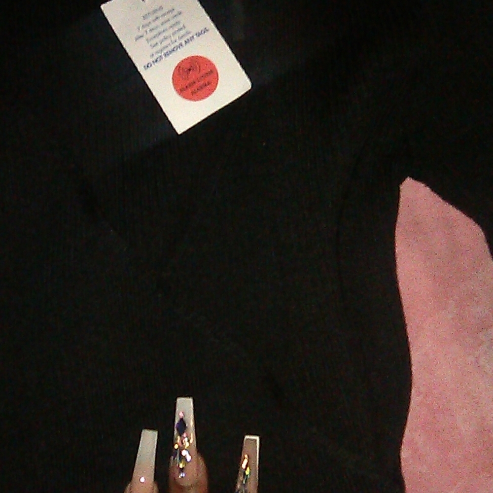 Black wrap long sleeve top